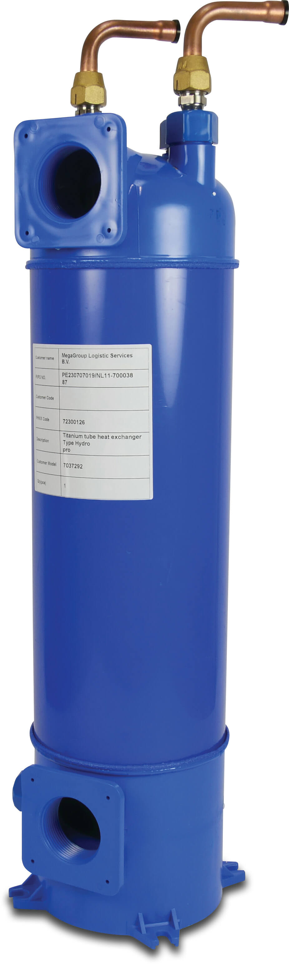 Titanium tube heat exchanger(12.7×11m 140) type Hydro Pro PV 13, 17