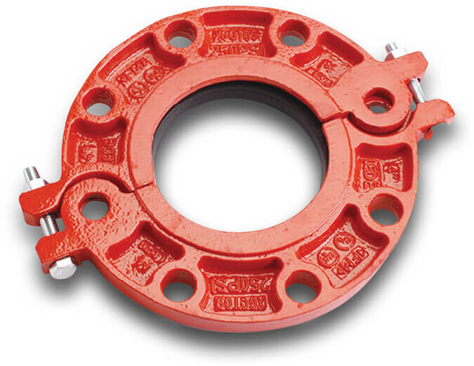 Yamit Schnellflansch DN80 x 3" DIN Flansch 16bar Rot