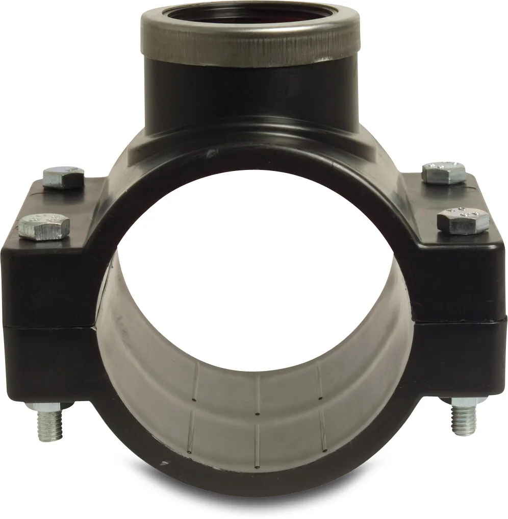 VDL Bolt saddle PP 32 mm x 1" clamp x female thread 6bar black type SS ring