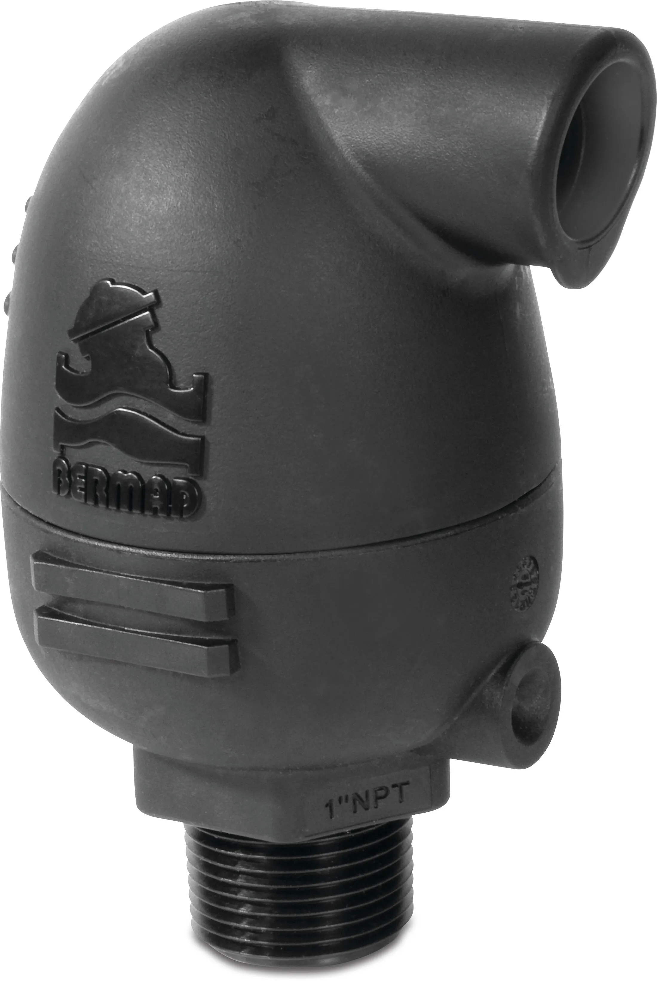 Bermad Be- und Entlüftungsventil glasfaserverstärktes Nylon 1" Außengewinde 10bar Schwarz Kombination Typ C10