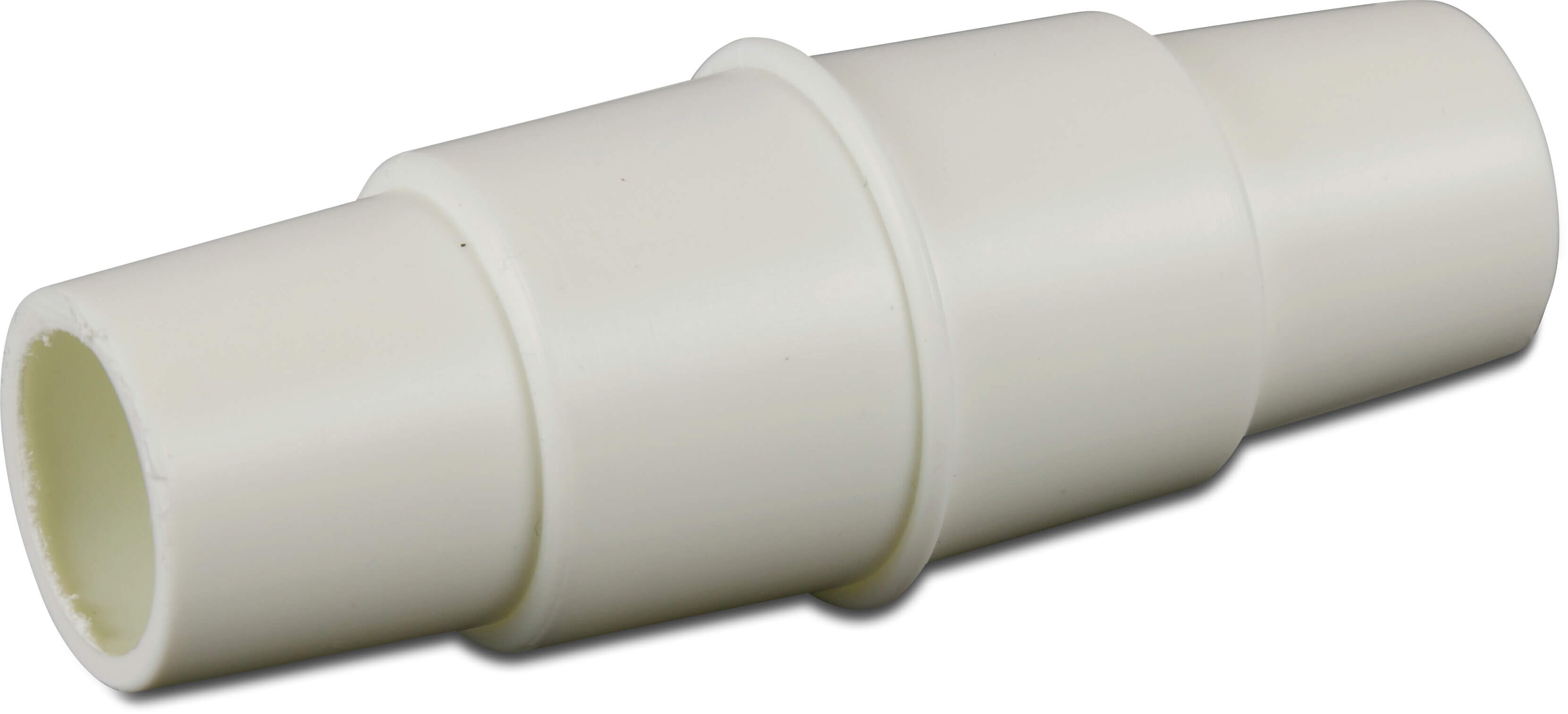Profec Vacuum hose reducer 1 1/2" x 11/4" mm x 1 1/4" x 11/2" mm imperial glue spigot white