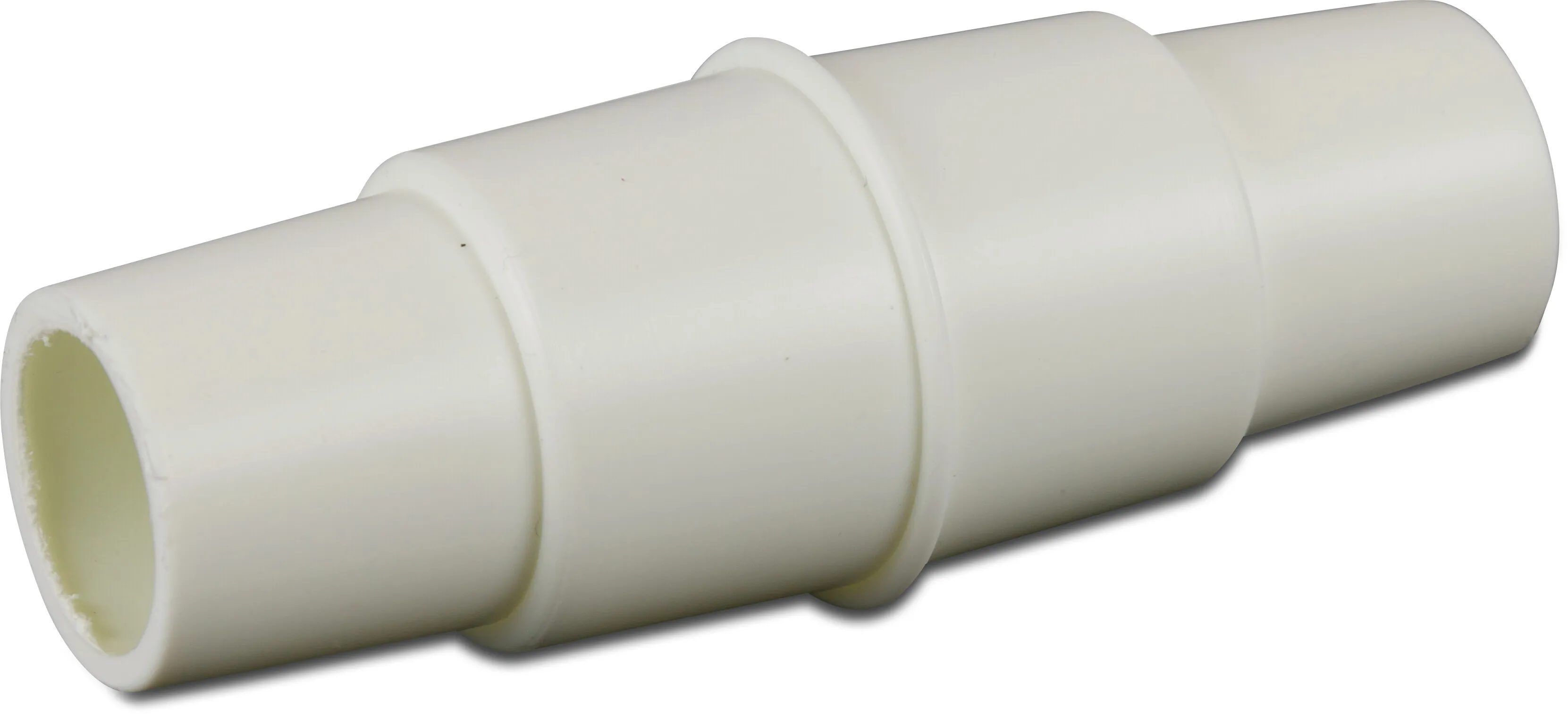 Profec Vacuum hose reducer 1 1/2" x 11/4" mm x 1 1/4" x 11/2" mm imperial glue spigot white