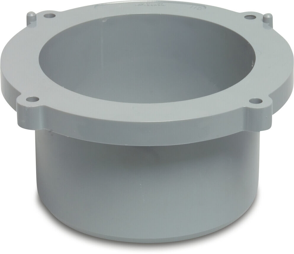 Running outlet PVC-U 110 mm glue spigot grey