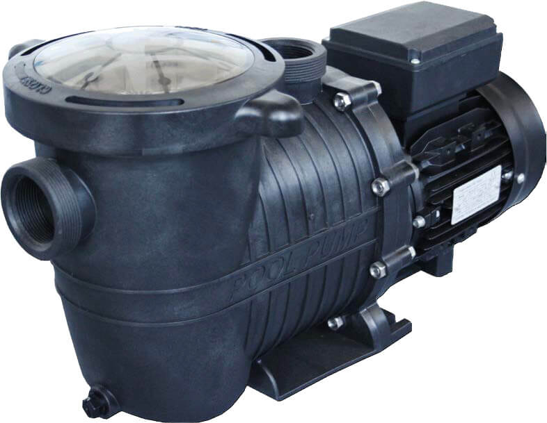 Pool pump reinforced plastic 1 1/2" x 1 1/2" glue socket x female thread 3,5A 230VAC black type Mega Star