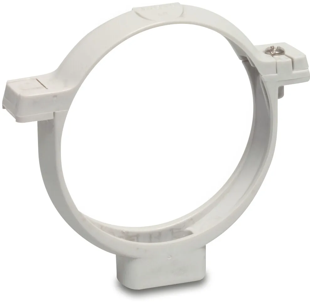 Rørbeslag med hængsel PVC-U M6 x 80 mm grå