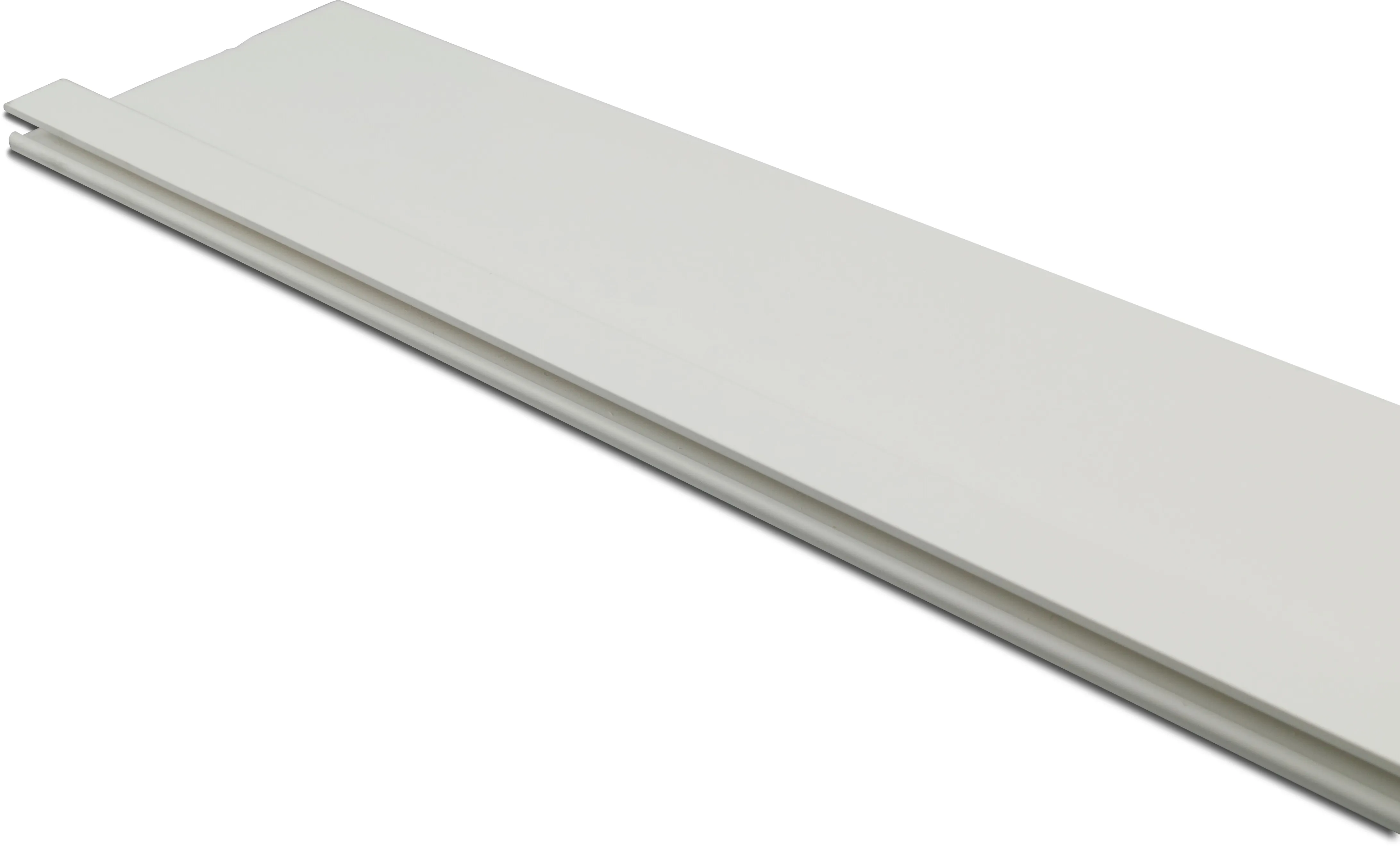 Fixing strip horizontal PVC white 2,50m type Hung 86 mm