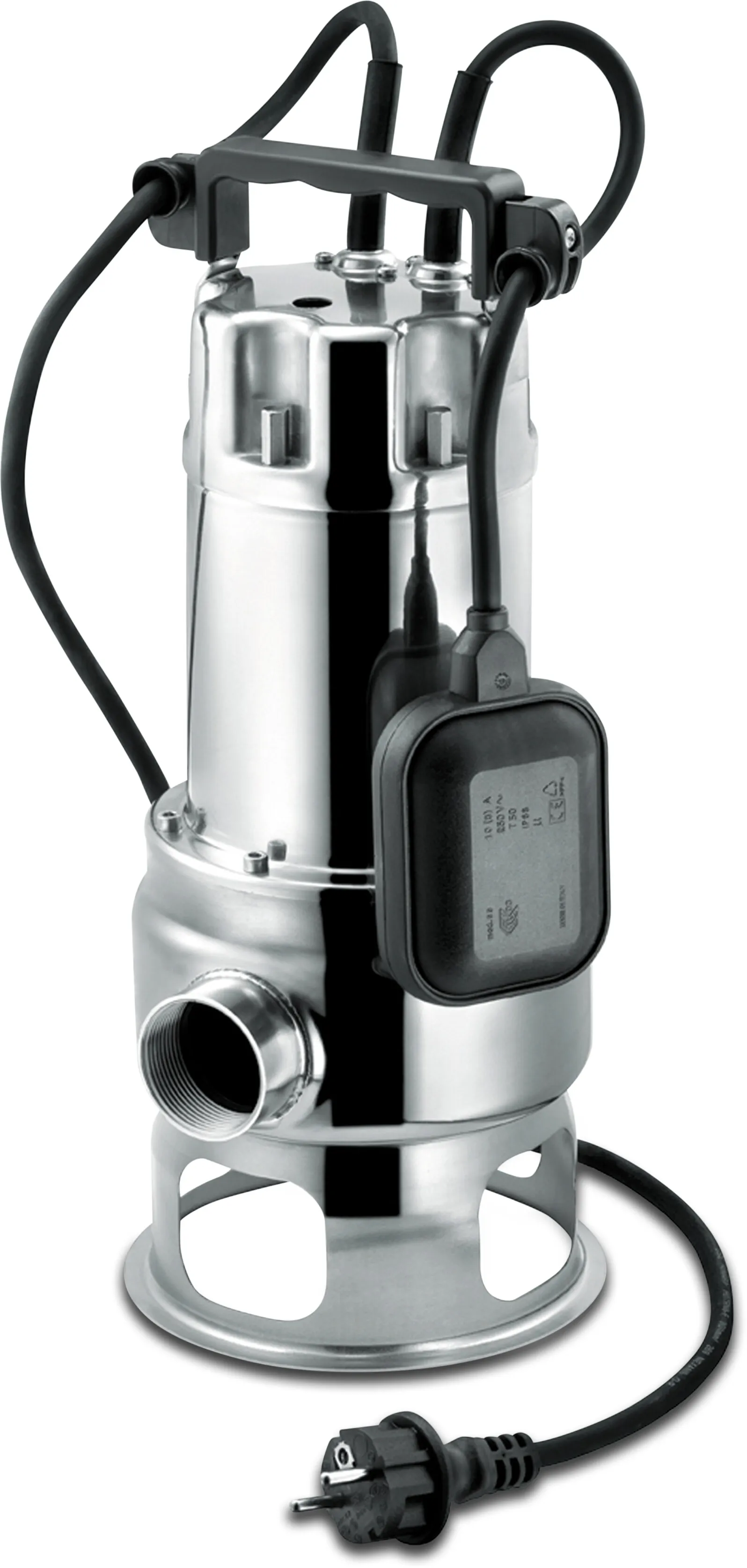 Foras Tauchpumpe Edelstahl 2" Innengewinde 2,2A 400VAC Edelstahl Typ DS 80 T set-back Vortex mit Schwimmer