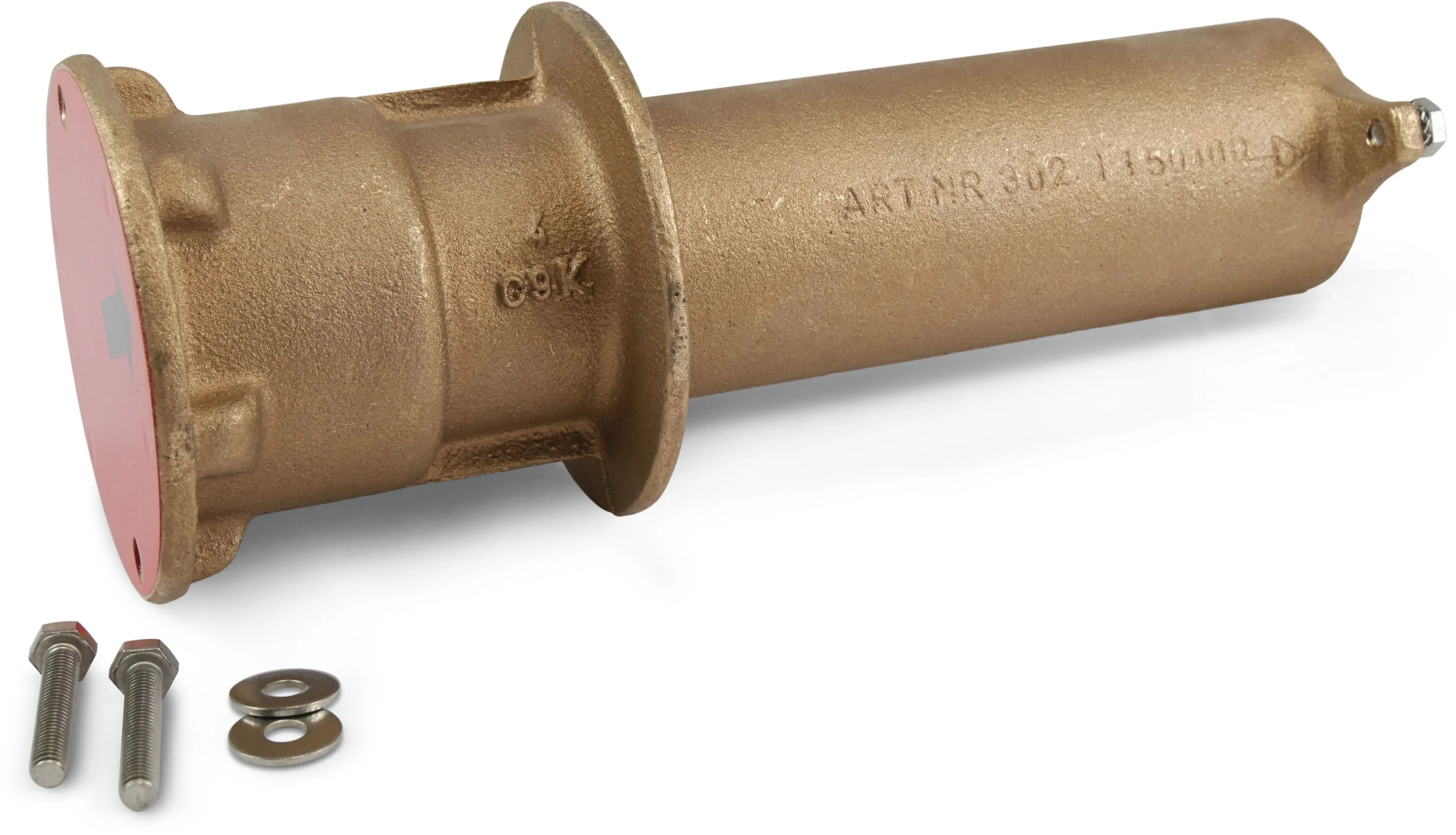 Wall conduit brass 1 1/2" x 2" female thread gun metal 240 mm type Standard