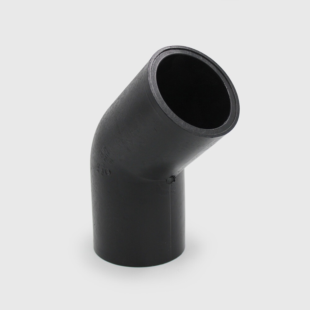 Profec Coude à 45° PE100 90 mm soudage SDR11 10bar 16bar noir DVGW