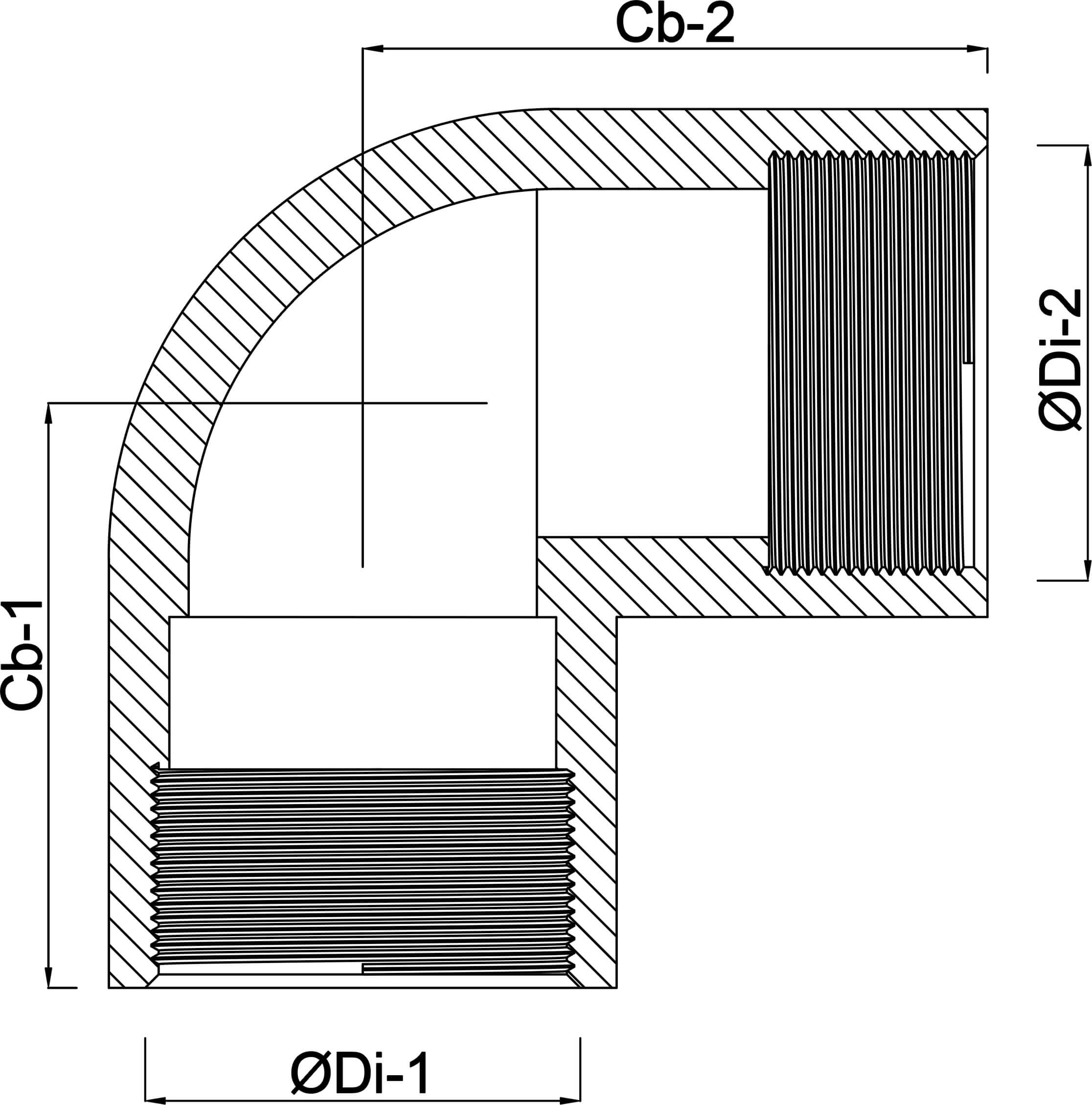 Profec Nr. 90 Coude à 90° fonte galvanisé 4" filetage femelle 25bar DVGW