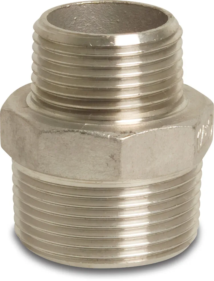 Nr. 245 Verloopnippel RVS 316 1" x 3/8" buitendraad S1