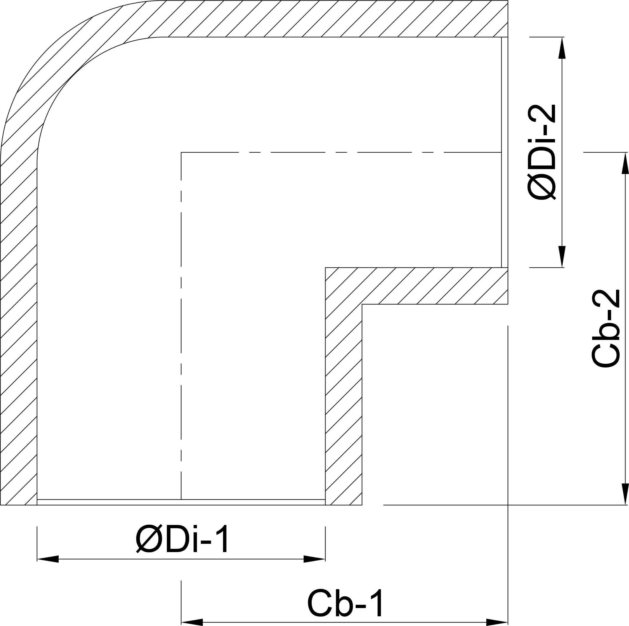 Profec Vinkel 90° PVC-U 140 mm limmuffe 16bar grå