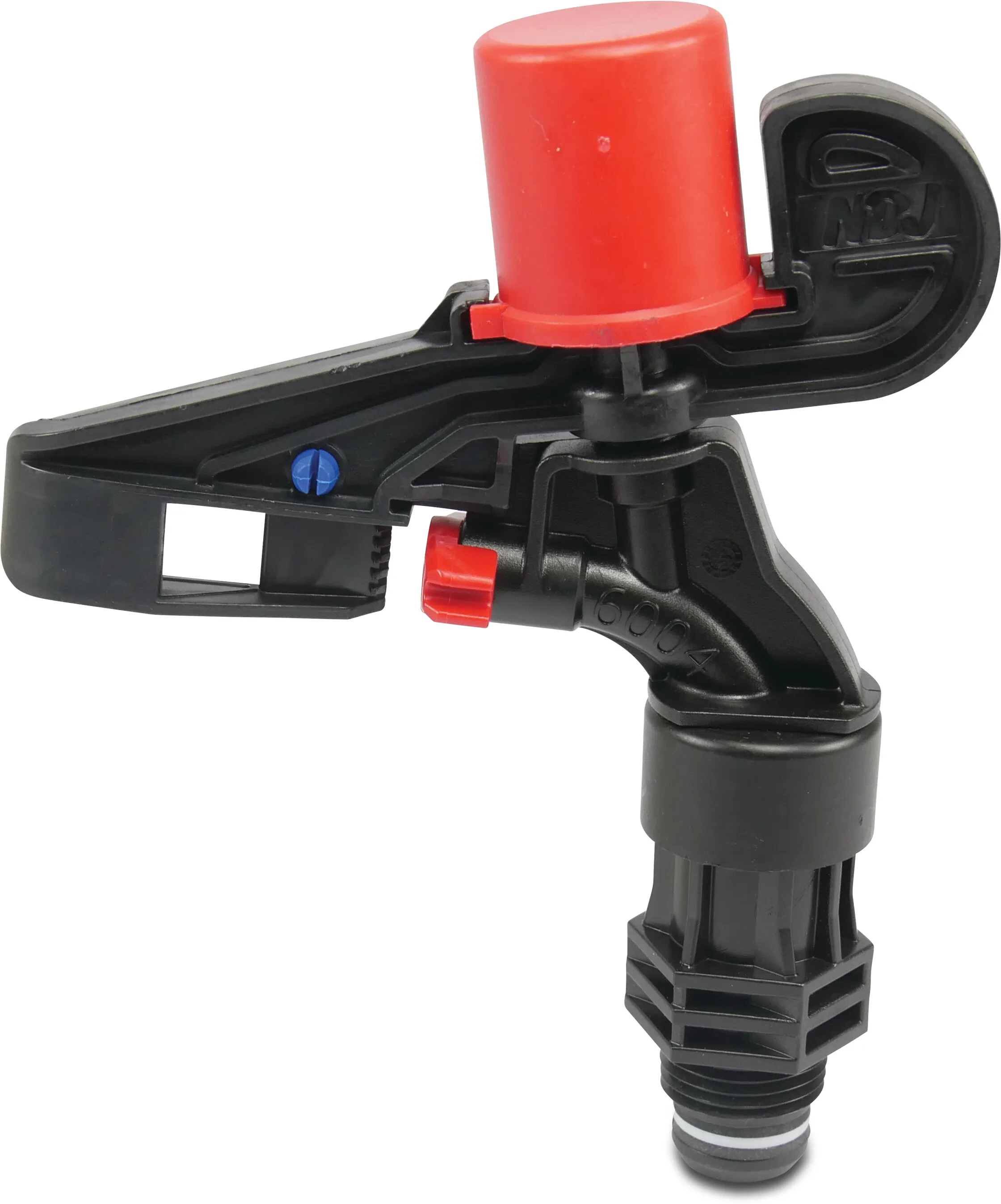 NaanDan Full circle sprinkler plastic 1/2" male thread 3 mm red type 6004 SD 4°