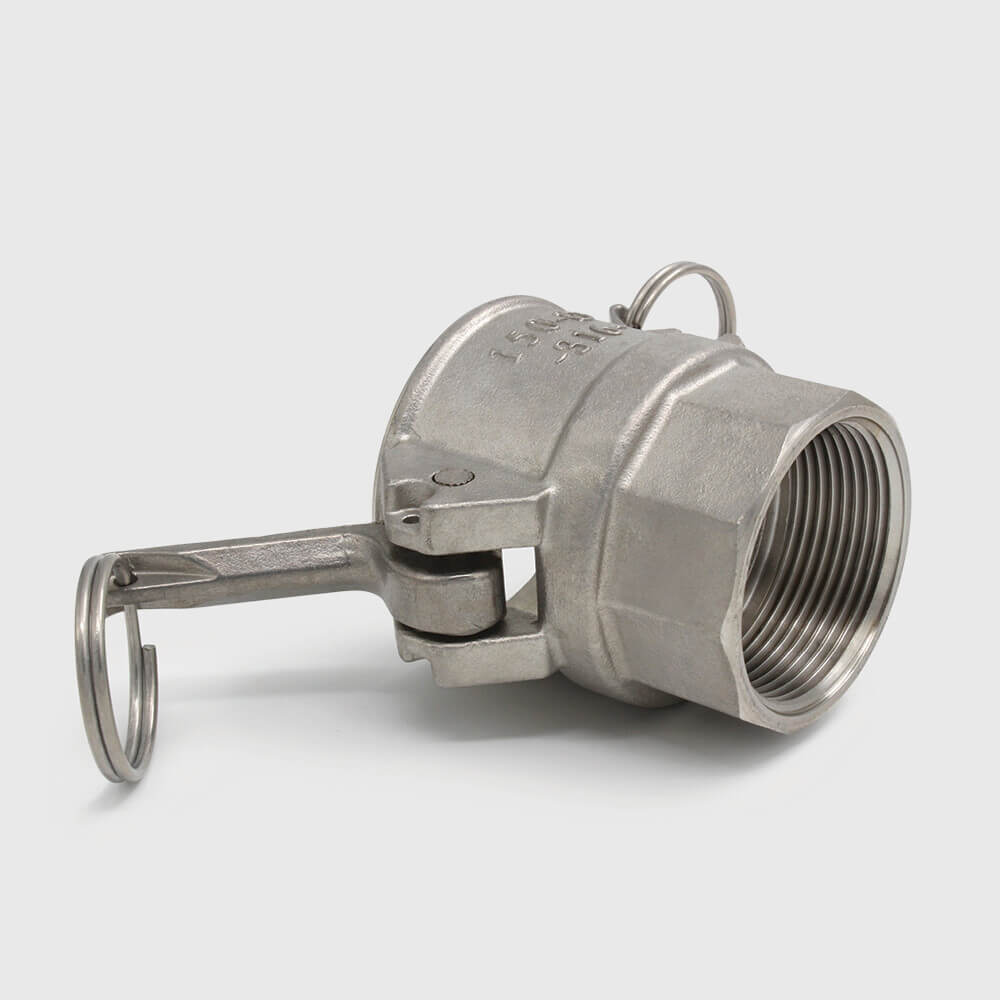 Quick coupler stainless steel 316 1 1/4" female part Camlock x female thread 16bar type Camlock D