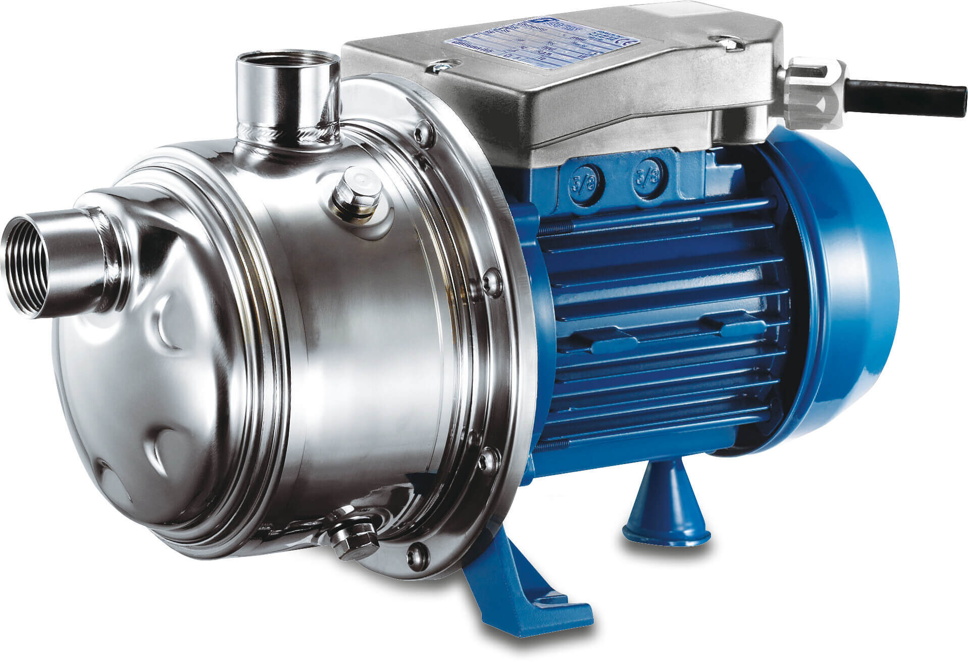 Foras Multi-stage centrifugal pump stainless steel 304 1" female thread 7bar 6,4A 230VAC blue type P 3S-150/7 M