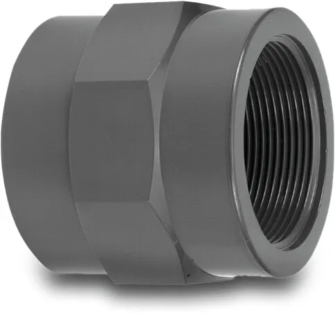 VDL Adaptor socket PVC-U 32 mm x 3/4" glue socket x female thread 16bar grey