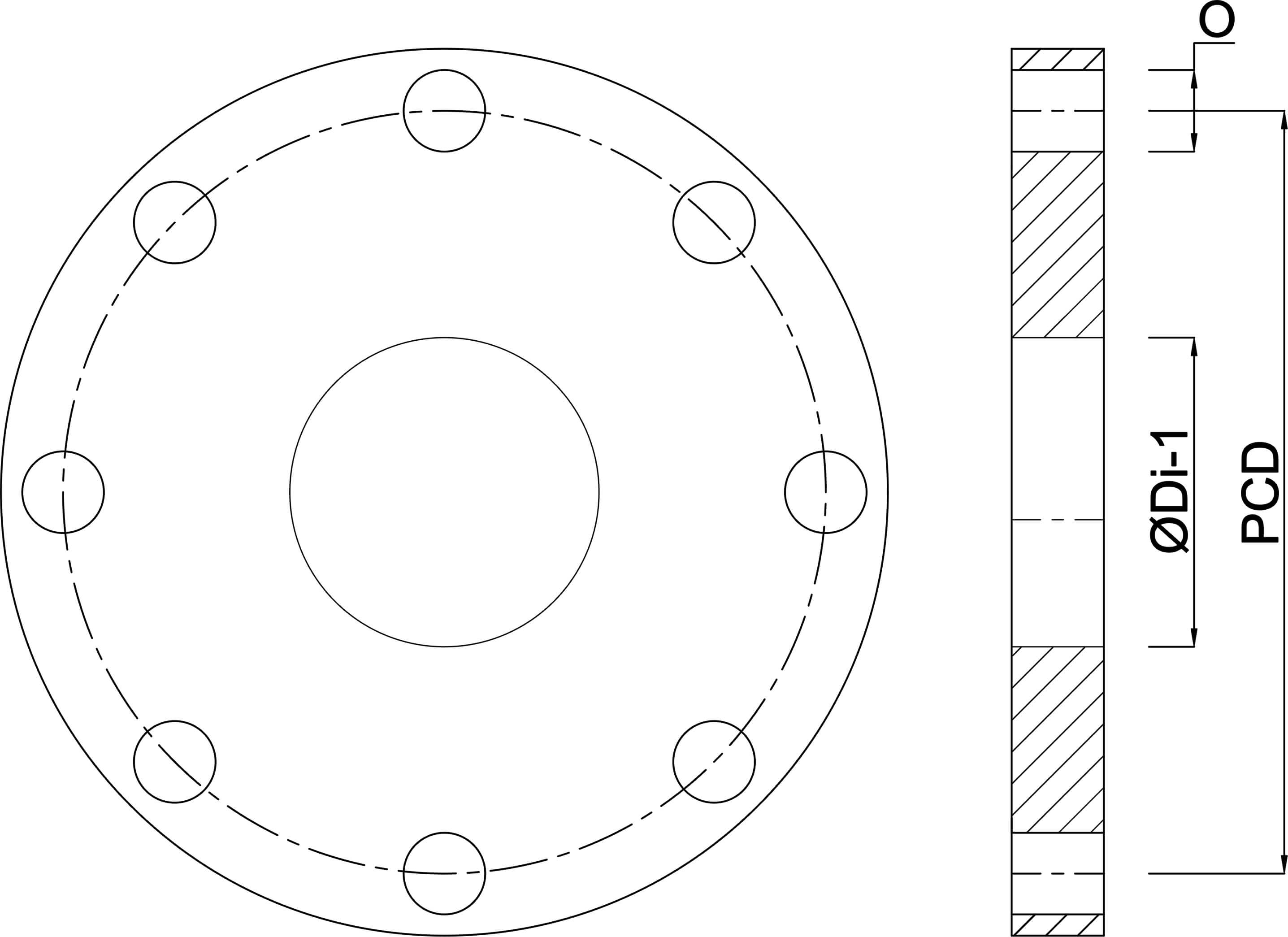 Profec Overschuifflens PP 90 mm 16bar DN80 zwart PN10/16