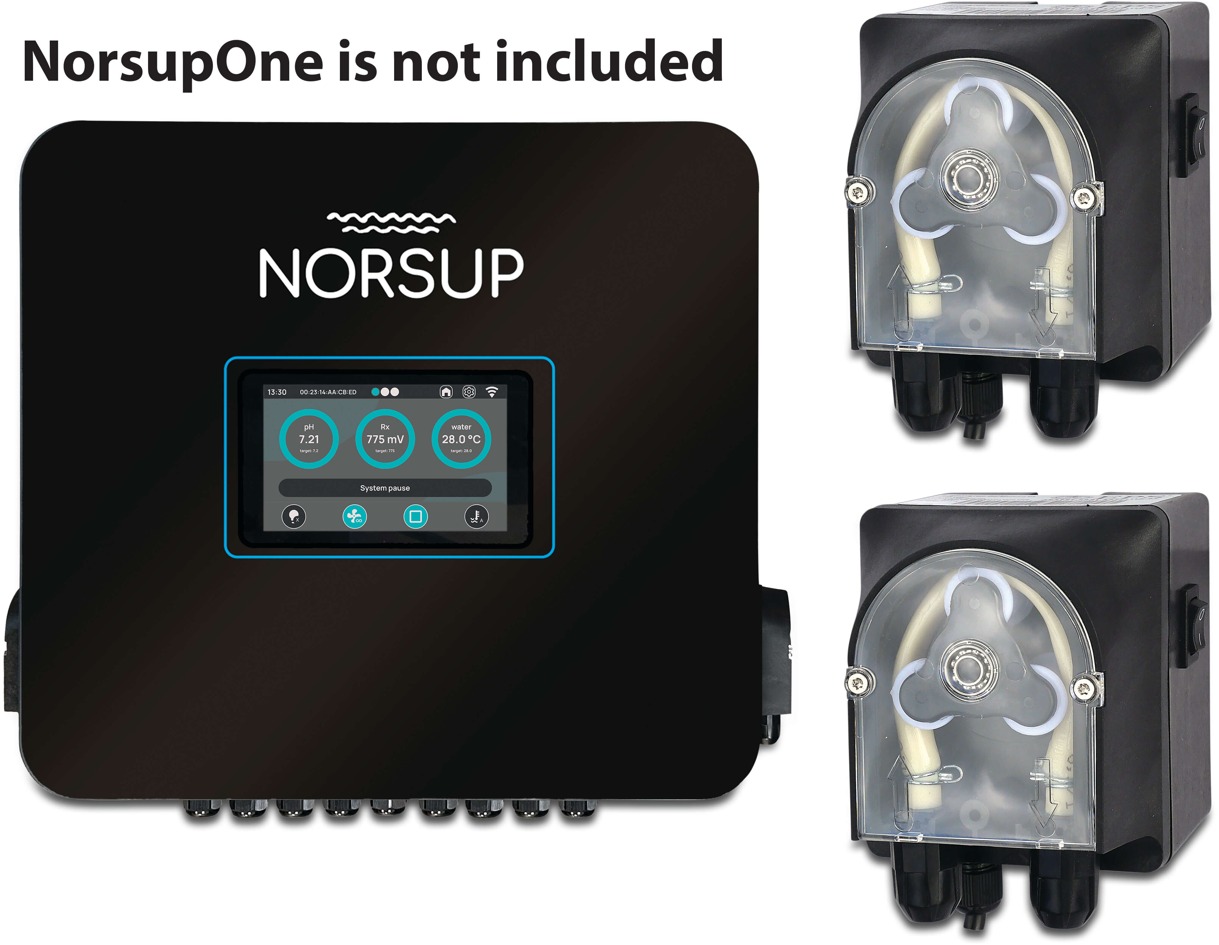 Norsup Kit de traitement de l'eau pH + dosage de chlore modulaire type NorsupOne